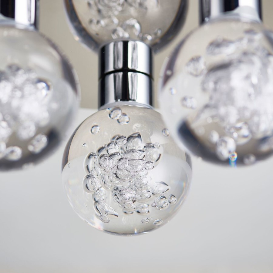 LED Ceiling Light in Chrome & Flush Fitting - Versa