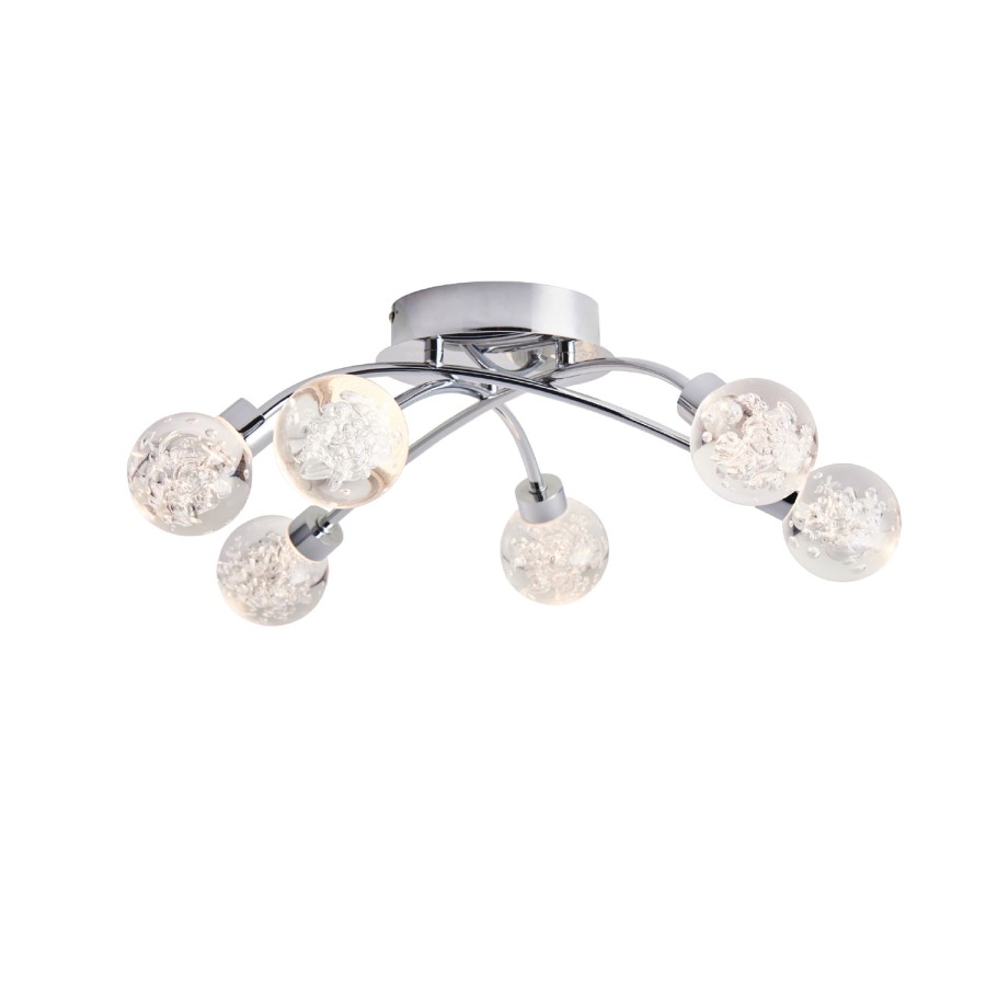 LED Ceiling Light with 6 Bubbled Shades - Versa