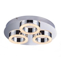 LED Bathroom Light with Frosted Finish & Flush Fitting - Geo LED Bathroom Light with Frosted Finish & Flush Fitting - Geo