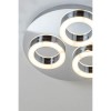 LED Bathroom Light with Frosted Finish &amp; Flush Fitting - Geo