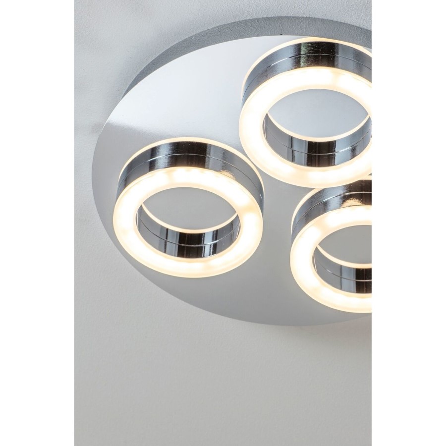 LED Bathroom Light with Frosted Finish & Flush Fitting - Geo