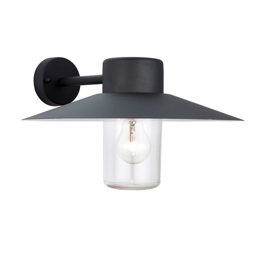 IP44 Black Dimmable Outdoor Wall Light - Fenwick