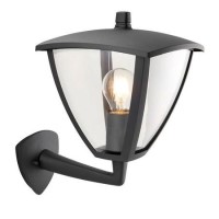 IP44 Dark Grey Outdoor Wall Lantern - Seraph