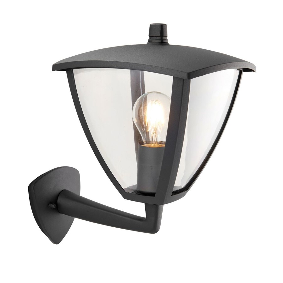 IP44 Dark Grey Outdoor Wall Lantern - Seraph