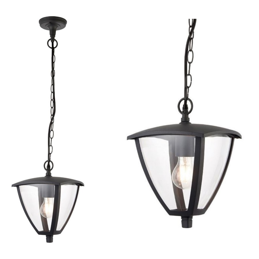 Outdoor Pendant Light in Grey with Chain - Seraph