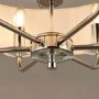 6 Light White Drum Chrome Chandelier - Nixon