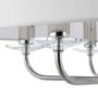6 Light White Drum Chrome Chandelier - Nixon