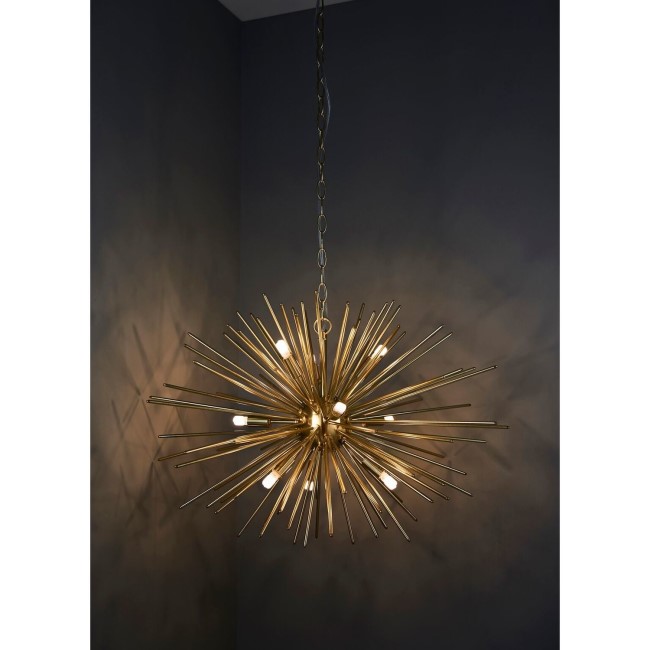 GRADE A2 - 9 Light Gold Sputnik Chandelier - Orta