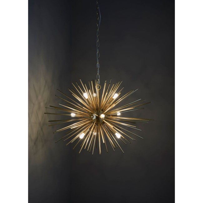 GRADE A2 - 9 Light Gold Sputnik Chandelier - Orta