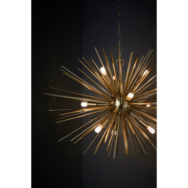 GRADE A2 - 9 Light Gold Sputnik Chandelier - Orta