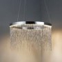 Round Chrome Chain Pendant Light - Zelma