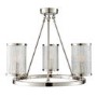 Easton Semi Flush Ceiling Light with 3 Lights & Clear Bubbled Glass Finish