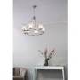 Easton Semi Flush Ceiling Light with 6 Lights & Clear Bubbled Glass Finish