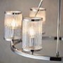Easton Semi Flush Ceiling Light with 6 Lights & Clear Bubbled Glass Finish