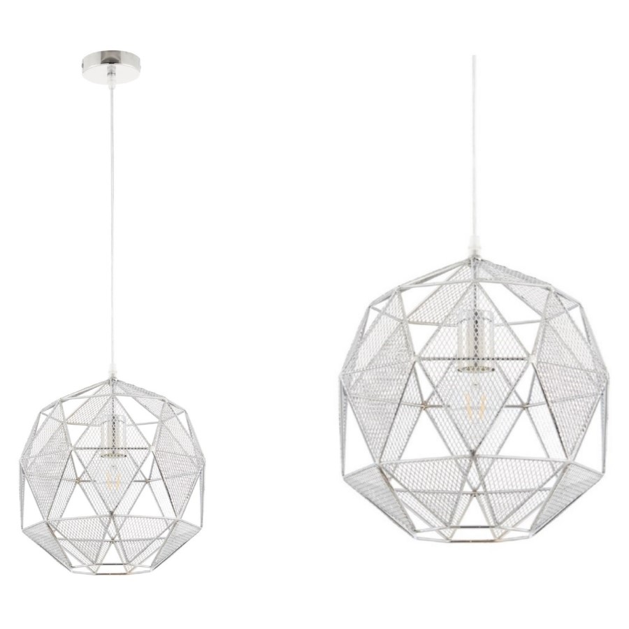 Chrome Geometric Pendant Light - Armour