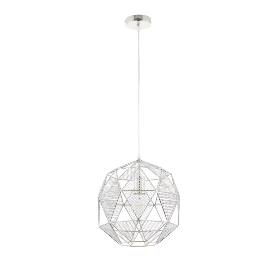 Chrome Geometric Pendant Light - Armour