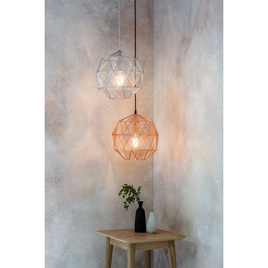 Chrome Geometric Pendant Light - Armour