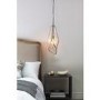 Antique Brass Ceiling Light with Clear Glass Panels - Avery