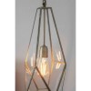Antique Brass Ceiling Light with Clear Glass Panels - Avery