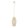 Claudia Ceiling Pendant Light with Brass Plate &amp; Clear Crystal Glass Finish