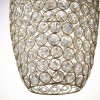Claudia Ceiling Pendant Light with Brass Plate &amp; Clear Crystal Glass Finish
