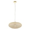 Claudia Ceiling Pendant Light with Brass Plate &amp; Crystal Finish
