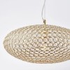 Claudia Ceiling Pendant Light with Brass Plate &amp; Crystal Finish