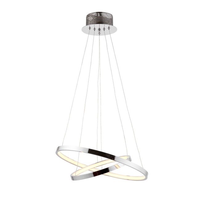 Pendant Ceiling Light with Chrome Plate & Frosted Finish - Kline