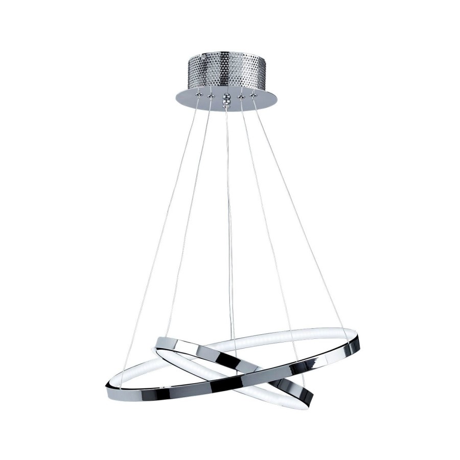 Pendant Ceiling Light with Chrome Plate & Frosted Finish - Kline