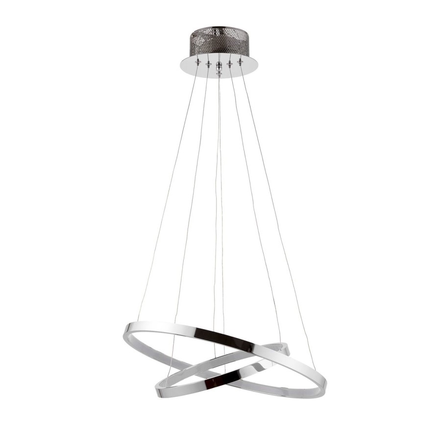 Pendant Ceiling Light with Chrome Plate & Frosted Finish - Kline