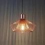 GRADE A1 - Rose Gold Metal Wire Pendant Light - Kimberley