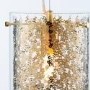 Pendant Light with Brass Plate & Clear Glass - Lacy