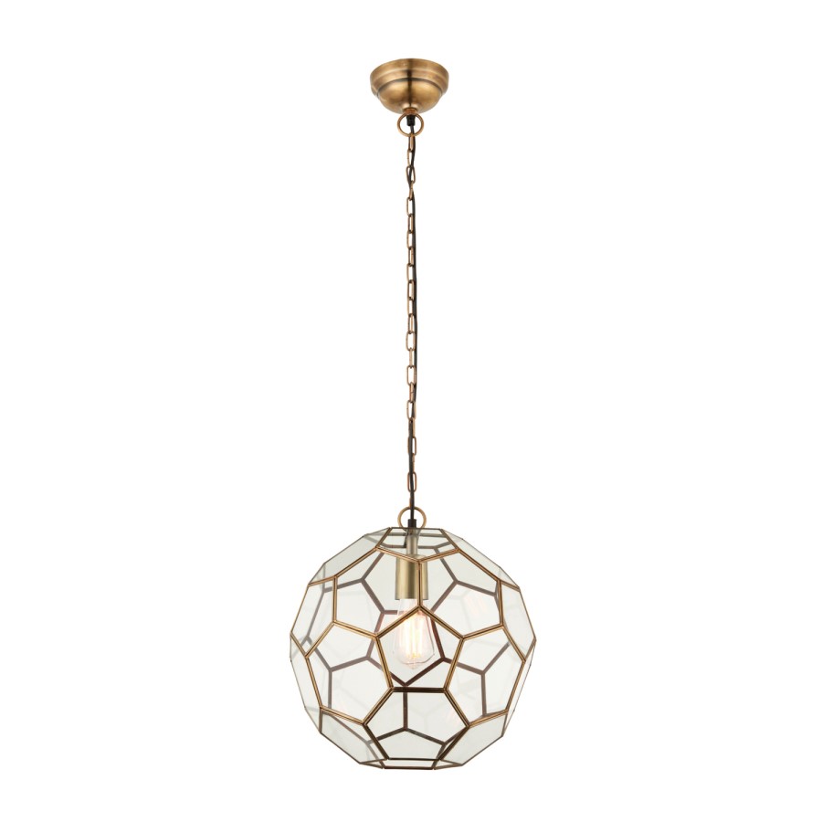 Antique Brass Geometric Pendant - Miele