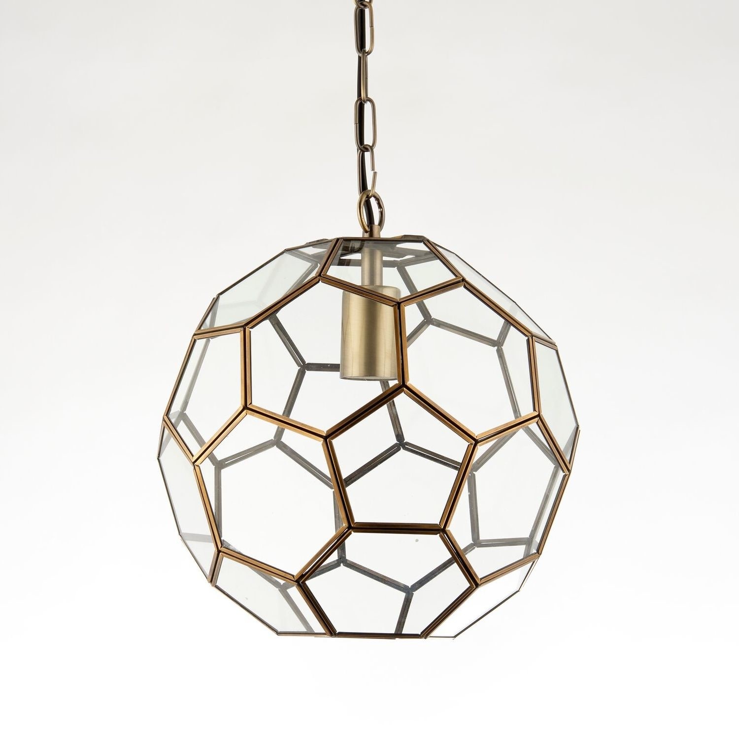Antique Brass Geometric Pendant - Miele - Furniture123