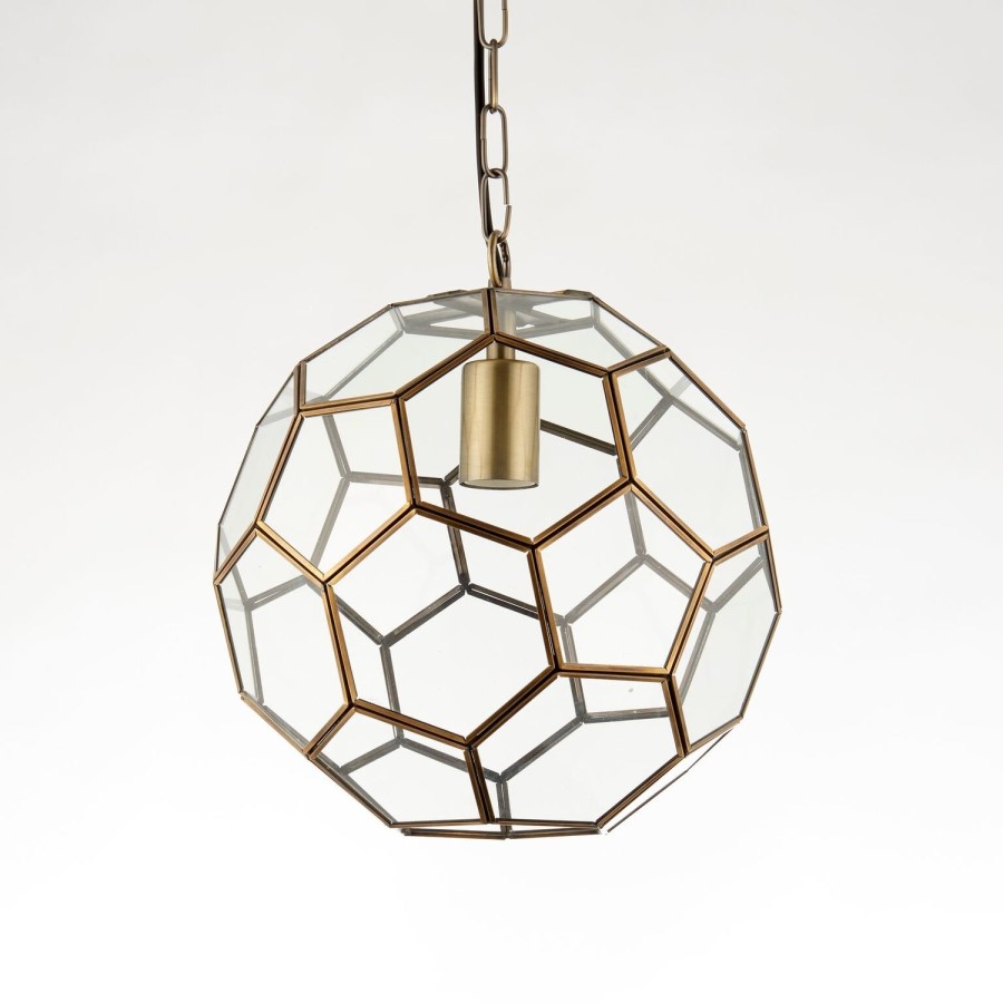 Antique Brass Geometric Pendant - Miele