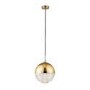 Ribbed Glass & Gold Ball Pendant Light - Paloma