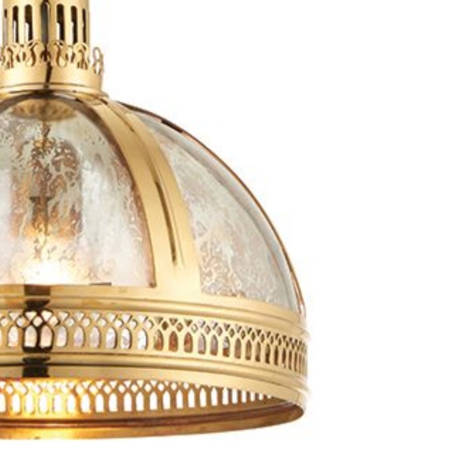 Brass Dome Morrocan Pendant Light - Endon