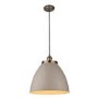 Pendant Light in Taupe & Antique Brass - Franklin