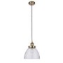 Pendant Light in Antique Brass with Clear Glass Shade - Hansen