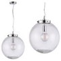 Harbour Ceiling Pendant Light with Chrome Plate & Clear Bubbled Glass Finish