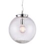 Harbour Ceiling Pendant Light with Chrome Plate & Clear Bubbled Glass Finish
