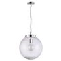 Harbour Ceiling Pendant Light with Chrome Plate & Clear Bubbled Glass Finish