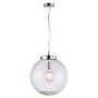 Harbour Ceiling Pendant Light with Chrome Plate & Clear Bubbled Glass Finish