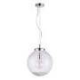 Harbour Chrome Ceiling Pendant Light with Clear Bubbled Glass Finish- 30cm