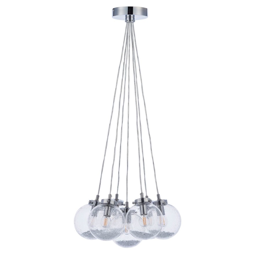 7 Light Bubble Glass Ceiling Pendant - Harbour
