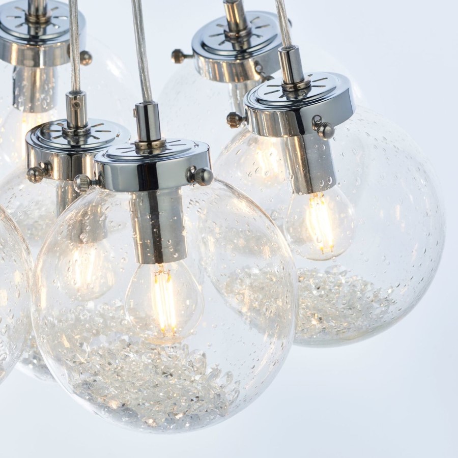 7 Light Bubble Glass Ceiling Pendant - Harbour