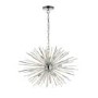 Chrome Pendant Light with Textured Metal Rods - Lena 