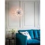Chrome Pendant Light with Textured Metal Rods - Lena 