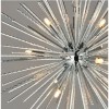Chrome Pendant Light with Textured Metal Rods - Lena 