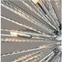 Chrome Pendant Light with Textured Metal Rods - Lena 
